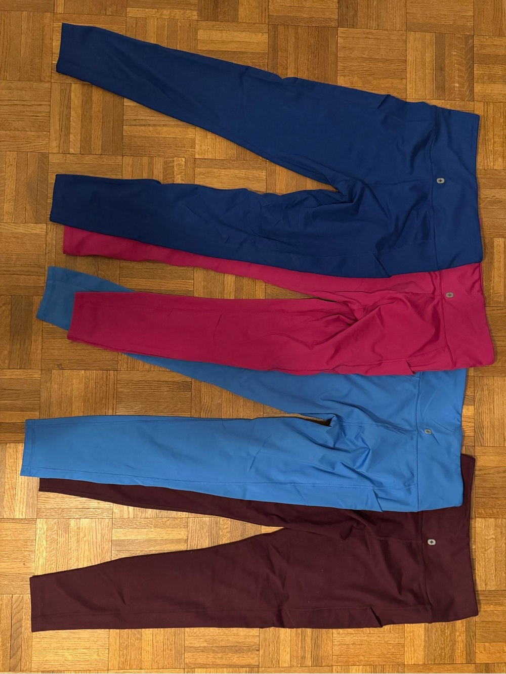 Figs Underscrub leggings bundle 4 pairs Raspberry Sorbet Capri blue deep purple - Picture 2 of 14